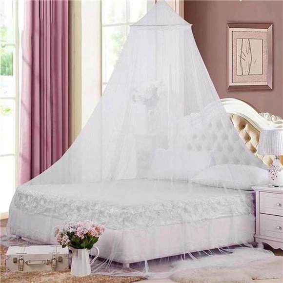 Bed Canopy Mosquito Net, Bed Canopy for Girls Room Decor - Insect Protection - Picture 1 of 7